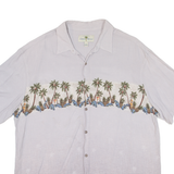 ISLAND SHORES Mens Hawaiian Shirt Purple Floral XL