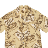 Mens Shirt Beige Crazy Pattern M