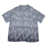 BATIK BAY Mens Hawaiian Shirt Blue Floral 2XL