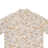 BATIK BAY Mens Hawaiian Shirt Beige Floral L
