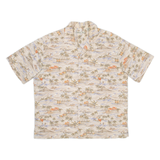 BATIK BAY Mens Hawaiian Shirt Beige Floral L