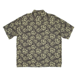 PURITAN Mens Hawaiian Shirt Black Floral XL