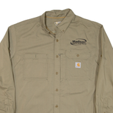 CARHARTT Mens Plain Shirt Green Long Sleeve XL