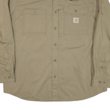 CARHARTT Mens Plain Shirt Green Long Sleeve XL