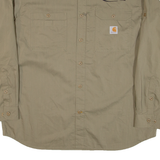 CARHARTT Mens Plain Shirt Green Long Sleeve XL