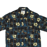 Mens Hawaiian Shirt Black Floral S