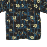 Mens Hawaiian Shirt Black Floral S