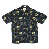 Mens Hawaiian Shirt Black Floral S