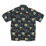 Mens Hawaiian Shirt Black Floral S
