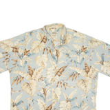 CAMPIA Mens Hawaiian Shirt Blue Floral 2XL
