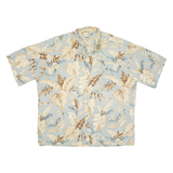 CAMPIA Mens Hawaiian Shirt Blue Floral 2XL