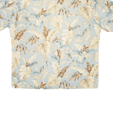 CAMPIA Mens Hawaiian Shirt Blue Floral 2XL