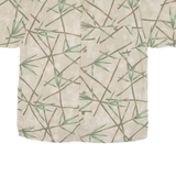PURITAN Mens Hawaiian Shirt Beige Floral S