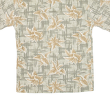 PIERRE CARDIN Mens Hawaiian Shirt Green Floral S