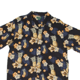 DAVID TAYLOR Mens Hawaiian Shirt Blue Floral XL