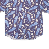 ROUNDTREE & YORKE Mens Shirt Blue Crazy Pattern XL