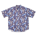 ROUNDTREE & YORKE Mens Shirt Blue Crazy Pattern XL