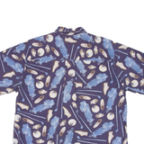 ROUNDTREE & YORKE Mens Shirt Blue Crazy Pattern XL