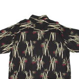 PURITAN Mens Hawaiian Shirt Black Floral XL