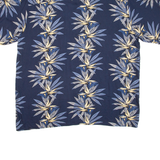 PURITAN Mens Hawaiian Shirt Blue Floral XL