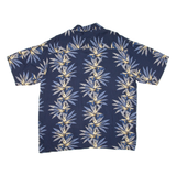 PURITAN Mens Hawaiian Shirt Blue Floral XL
