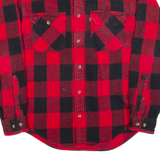 GUIDE SERIES Mens Flannel Shirt Red Check Long Sleeve S
