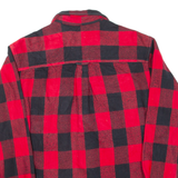 GUIDE SERIES Mens Flannel Shirt Red Check Long Sleeve S