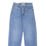 LEVI'S Dad Jean BIG E Womens Jeans Blue Relaxed Tapered Stone Wash W25 L30