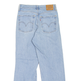 LEVI'S Rib Cage BIG E Distressed Womens Jeans Blue Straight Stone Wash W28 L27