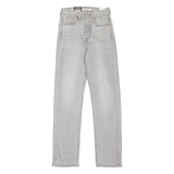 LEVI'S Wedgie BIG E Womens Jeans Grey Regular Straight Stone Wash W23 L28