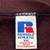 90'S Blank Russell Athletic Sweatshirt - 2XL Burgundy Cotton Blend