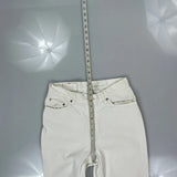 512 Levis Slim Fit Jeans - 28W UK 8 White Cotton