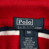 Age 9 Months Polo By Ralph Lauren Striped Playsuit - 3XS Red Cotton