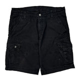 Levis Cargo Shorts - 36W 10L Black Cotton