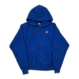 Vintage Reverse Weave Champion Hoodie - Small Blue Cotton