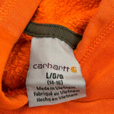 Age 14-16 Carhartt Hoodie - Large Orange Cotton