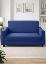 Anyseat 2-Seater Sofa Cover – Plain Royal Blue Style Slipcover for Living Room Chair Protection
