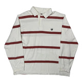 Chaps Ralph Lauren Striped Rugby Shirt - XL White Cotton