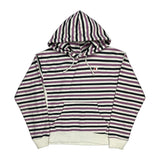 Reverse Weave Champion Striped Hoodie - Medium Multicoloured Cotton