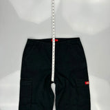 Dickies Cargo Trousers - 35W 30L Black Cotton