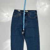 501 Levis Jeans - 32W 27L Blue Cotton