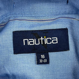 Nautica Striped Shirt - Large Blue Cotton