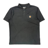 Carhartt Tall Polo Shirt - Large Black Cotton
