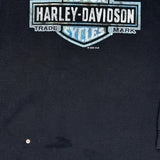 Harley Davidson Graphic Long Sleeve T-Shirt - XL Black Cotton
