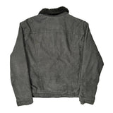 Levis Sherpa Lined Cord Jacket - Large Gray Corduroy