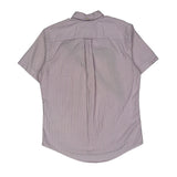 Tommy Hilfiger Striped Short Sleeve Shirt - Medium Pink Cotton