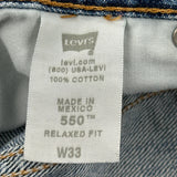 Levis Denim Shorts - 33W 10L Blue Cotton