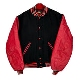 Made In USA Game Varsity Jacket - XL Black Leather