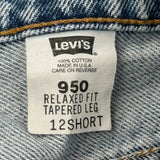 Made In USA Levis 950 Jeans - 30W UK 10 Light Wash Cotton