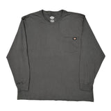 Dickies Long Sleeve T-Shirt - 2XL Gray Cotton